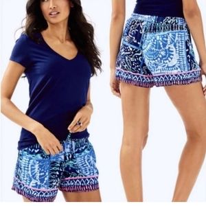 Lilly Pulitzer katia shorts deep indigo rayon